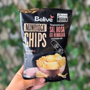 Chips de Mandioca c/ sal rosa sem gluten Belive 50g